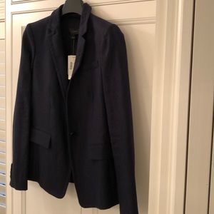 Navy J Crew linen blazer size 4